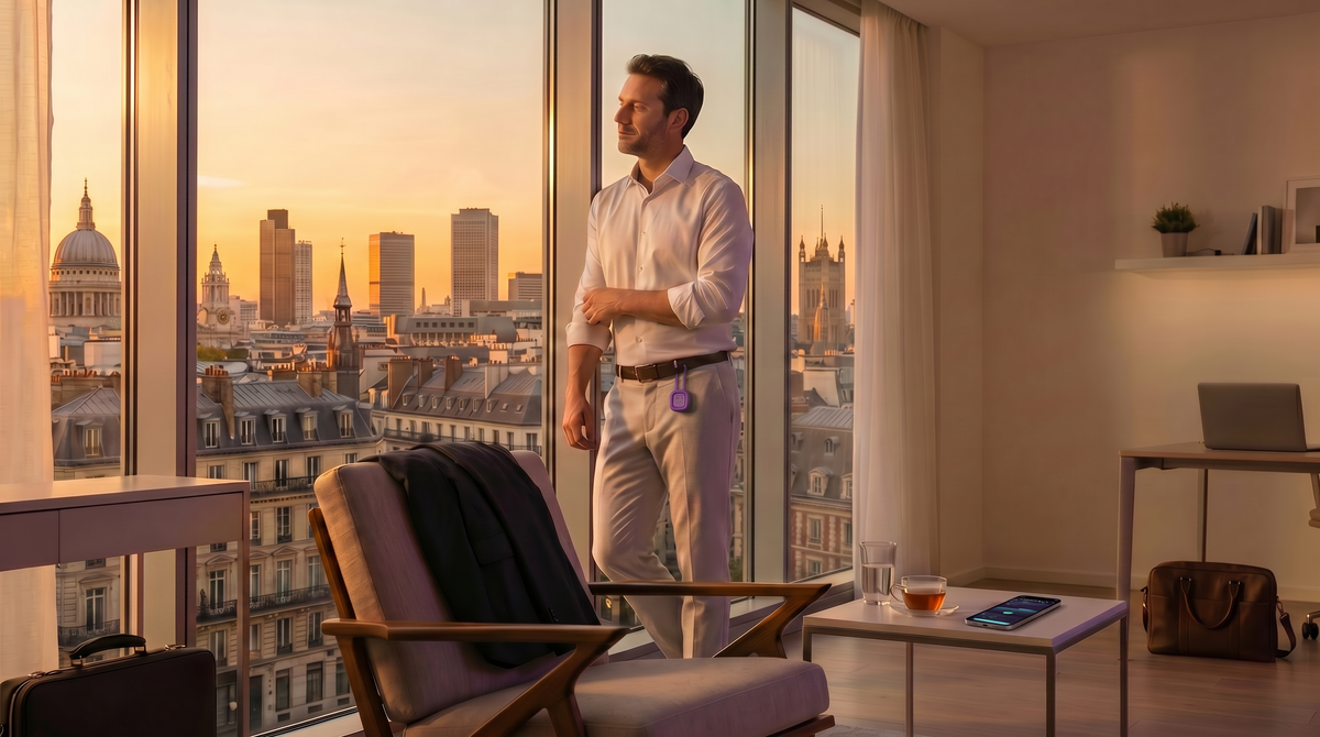 Professionista utilizza Ianumind QUI per rilassarsi e ridurre lo stress al termine della giornata lavorativa.